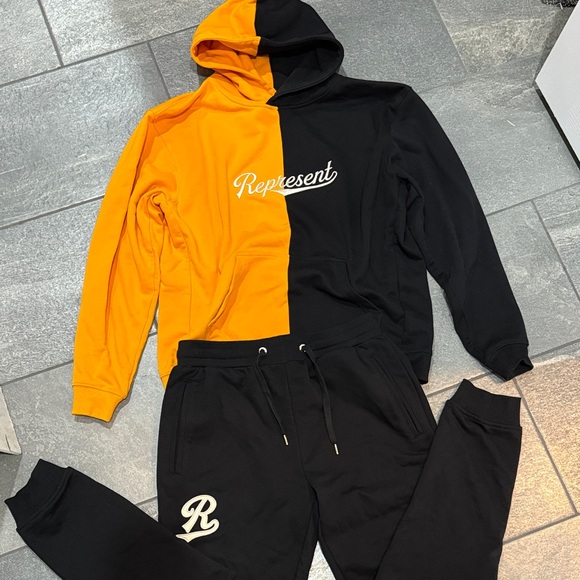 Represent Pants - Represent -Transformation Church-Mike Todd-Black & Orange Hoodie and Joggers Set